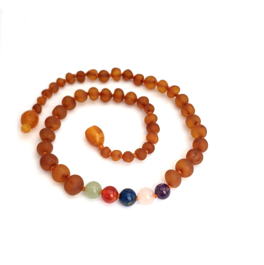 Amber with Precious Stone Necklaceo