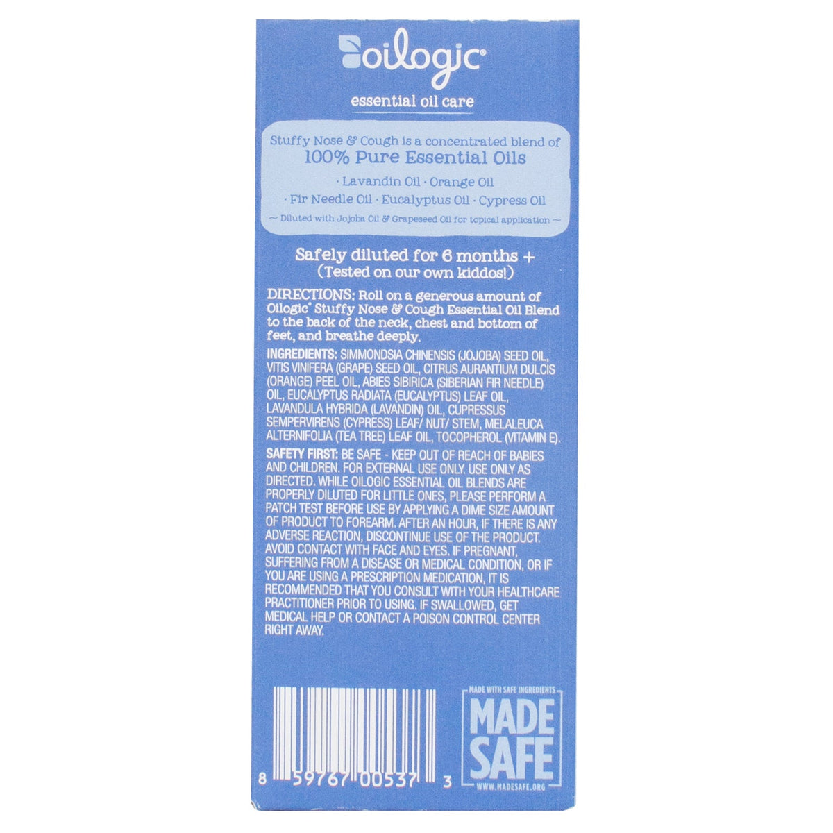 Oilogic stuffy best sale nose and cough