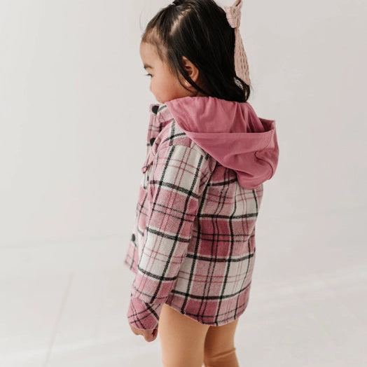 Magenta Hooded Shacket