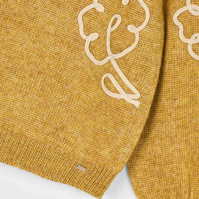 Flower Applique Sweater