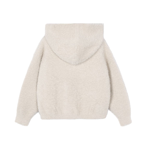 Furry Hooded Zip Up