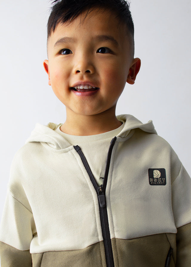 Colorblock Zip-up Hoodie