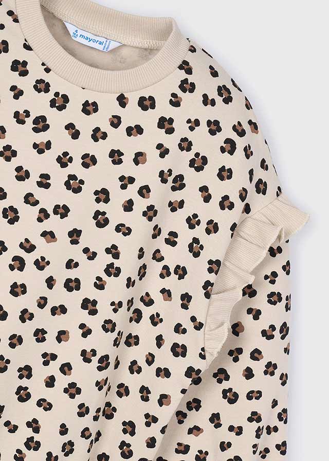Cheetah Ruffle Pullover