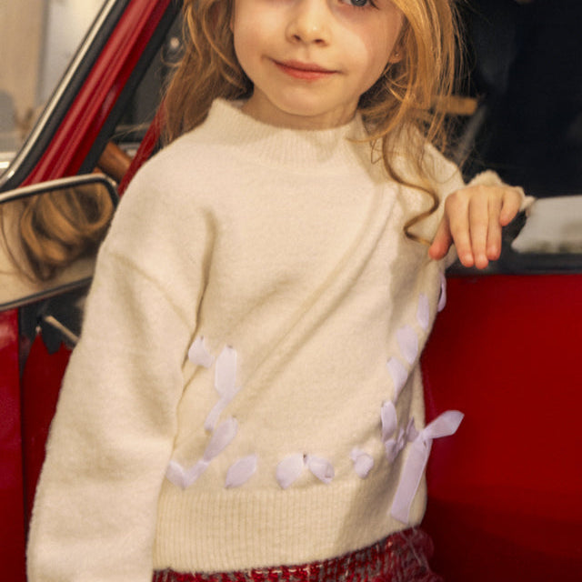 Fuzzy Ribbon Sweater
