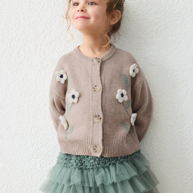 Daisy Applique Cardigan