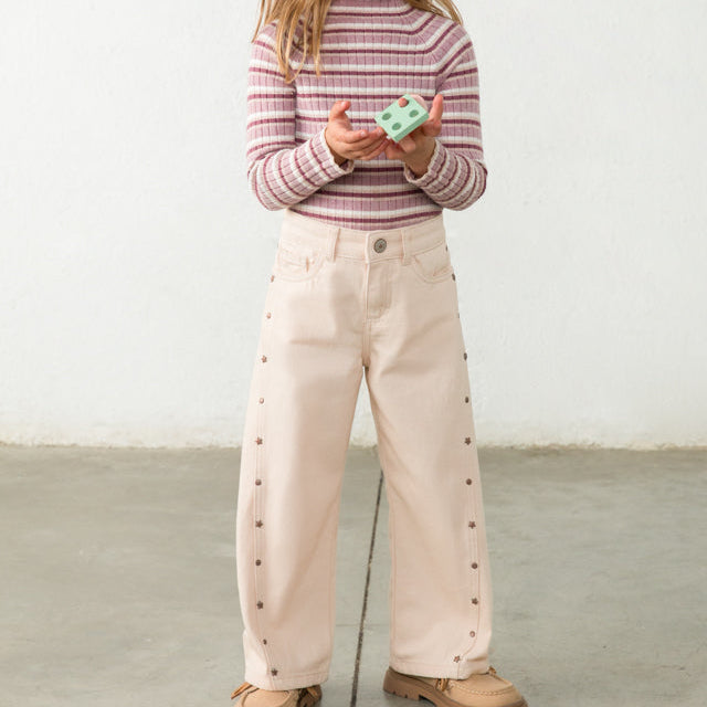 Studded Twill Pants