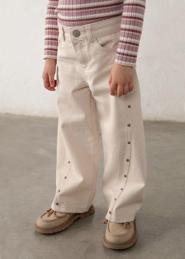 Studded Twill Pants