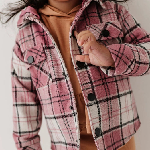 Magenta Hooded Shacket