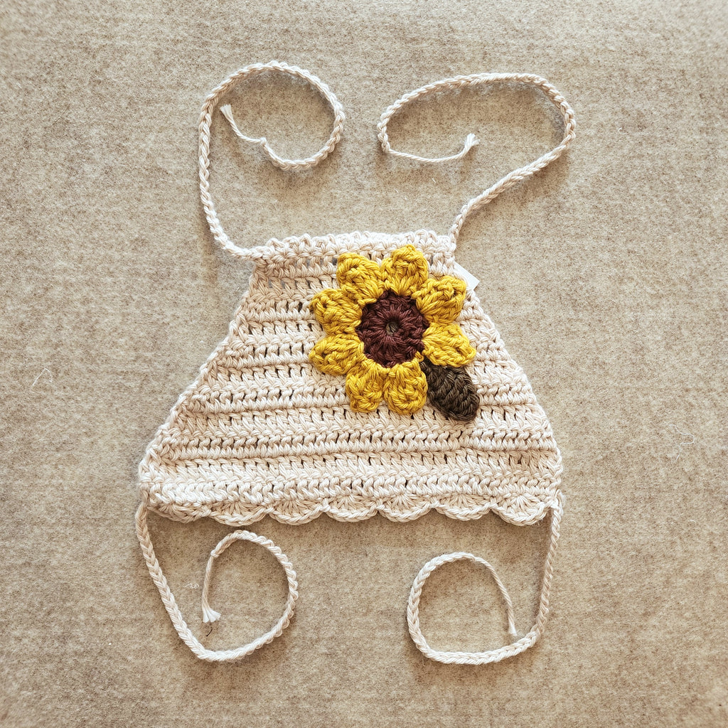 Sunflower Crochet Halter Top