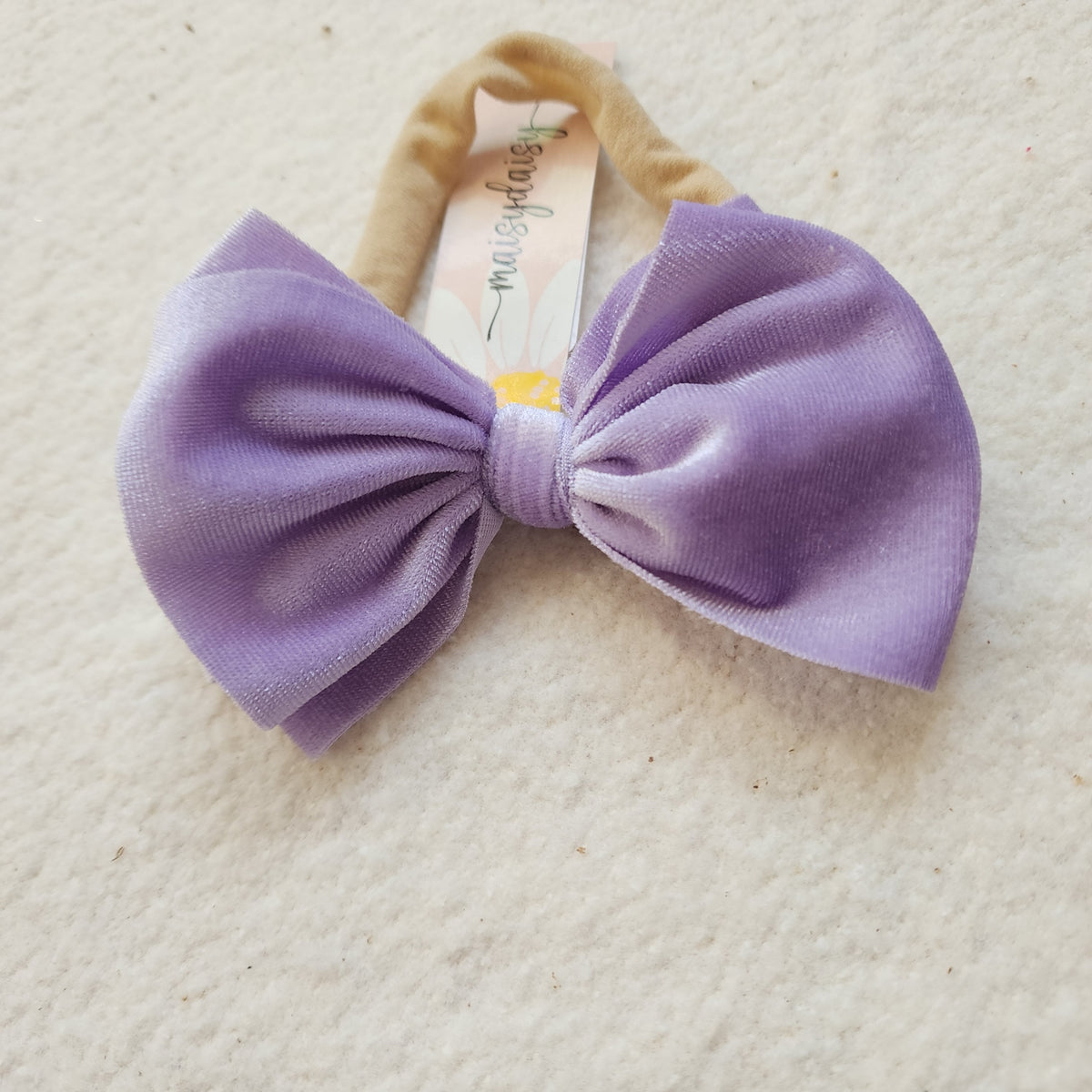 Velvet Bitty Bow Headband