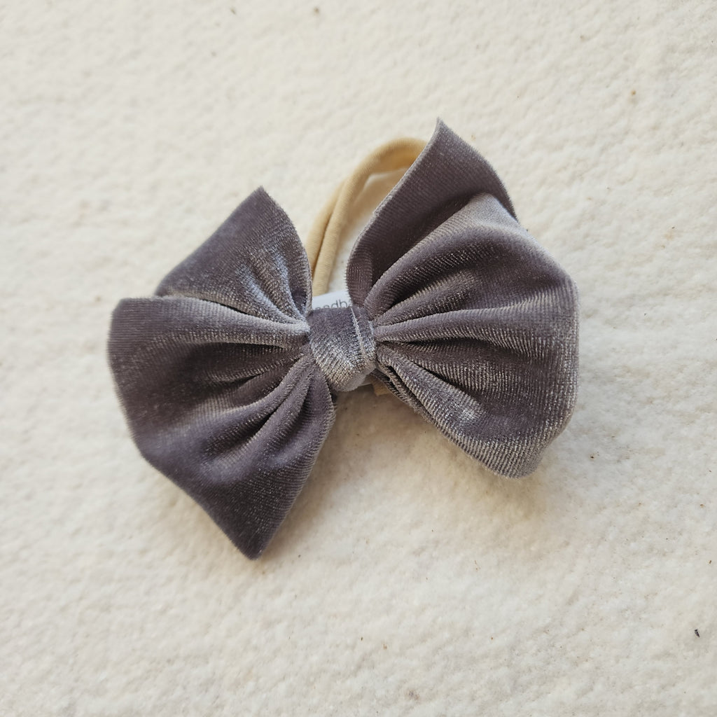 Velvet Bitty Bow Headband