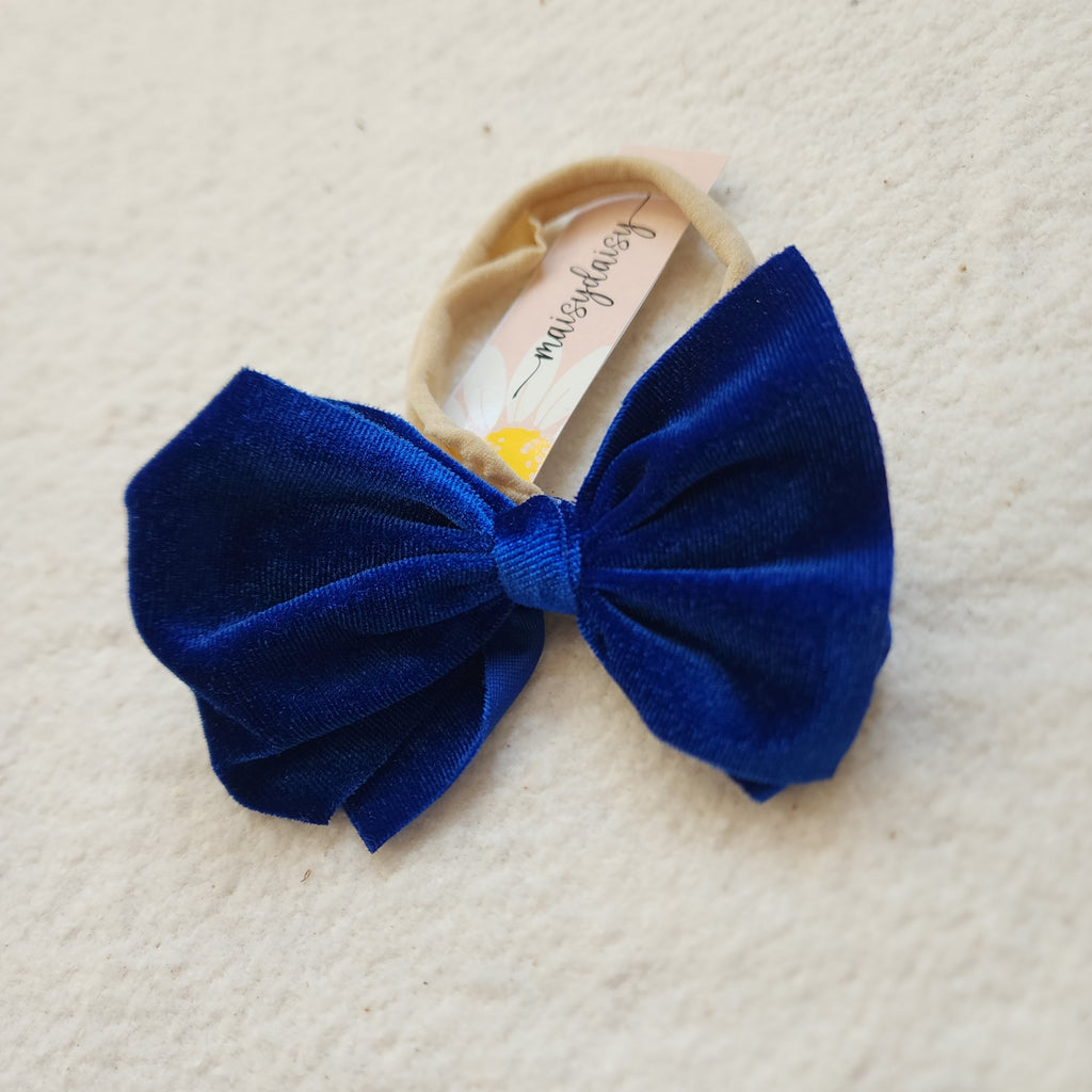 Velvet Bitty Bow Headband