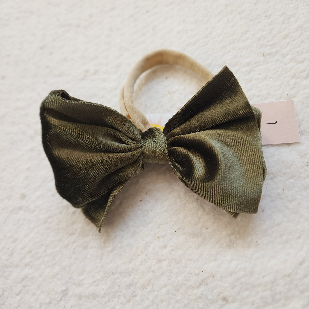 Velvet Bitty Bow Headband