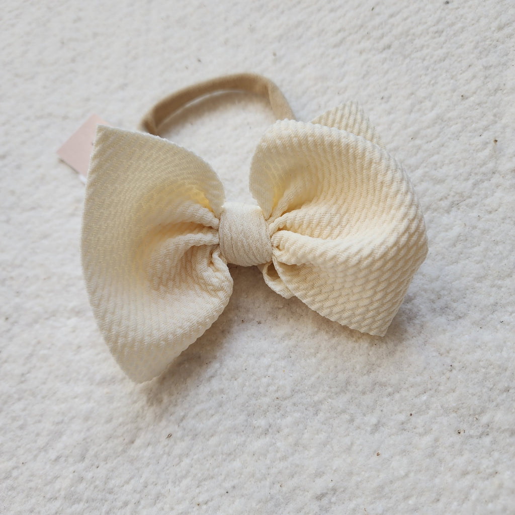 Textured Bitty Bow Headband