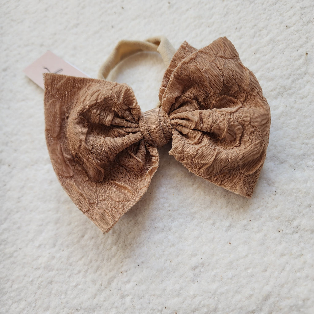 Textured Bitty Bow Headband