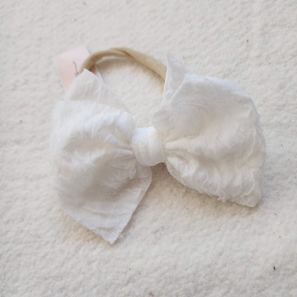 Textured Bitty Bow Headband