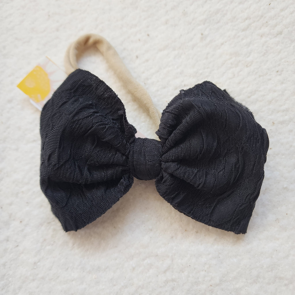 Textured Bitty Bow Headband