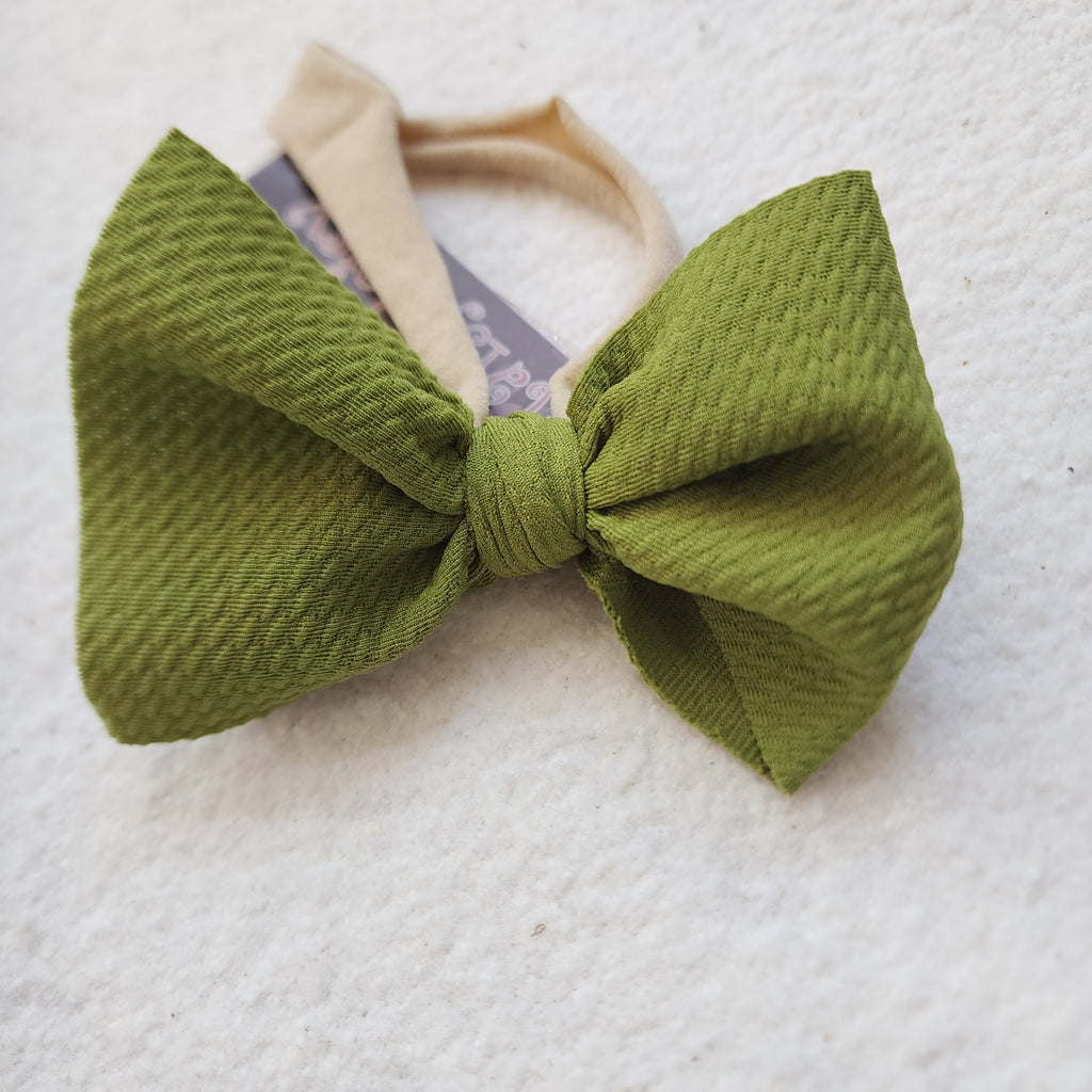 Textured Bitty Bow Headband