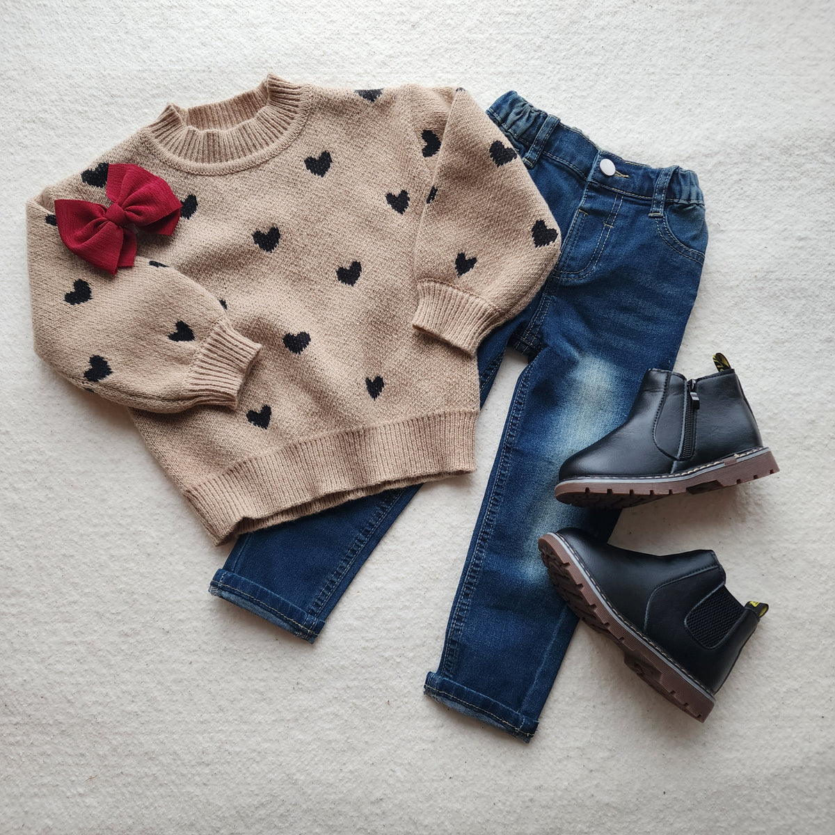 Camel Heart Sweater