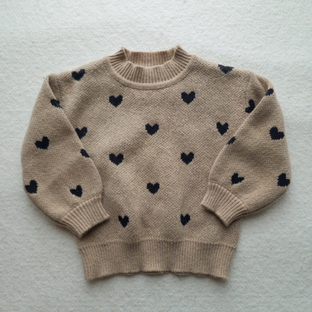 Camel Heart Sweater