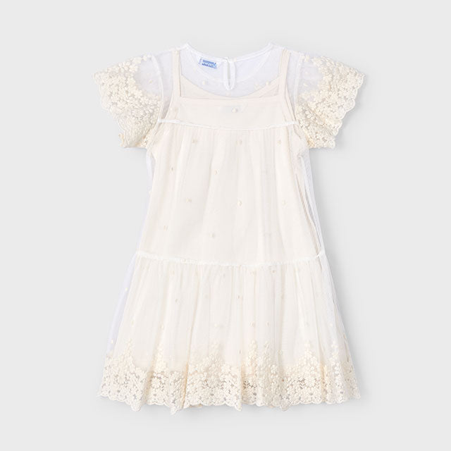 Embroidered Tulle Dress