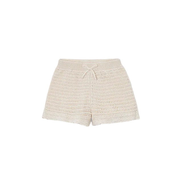 Crochet Shorts with Scalloped Trim