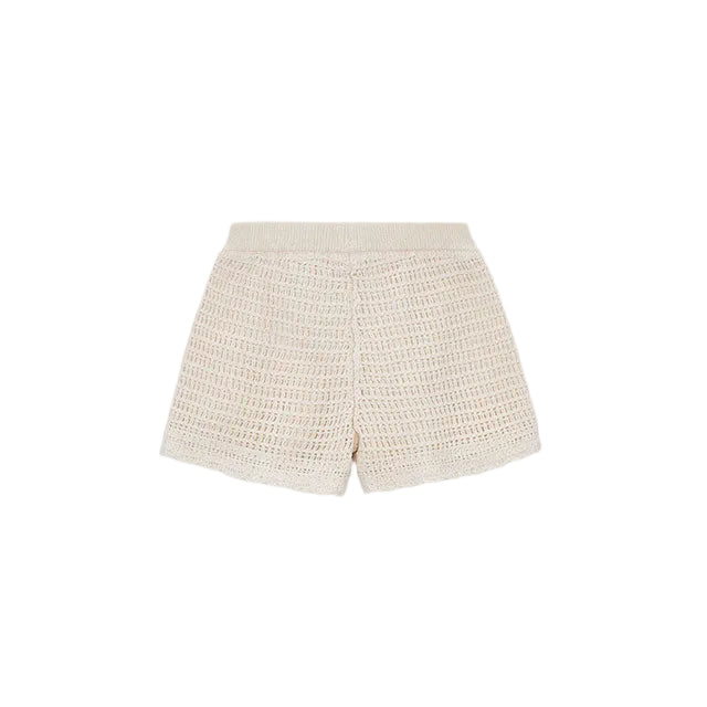Crochet Shorts with Scalloped Trim