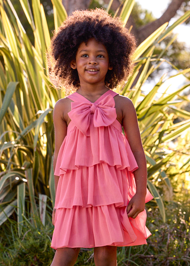 Bow Front Tiered Dress