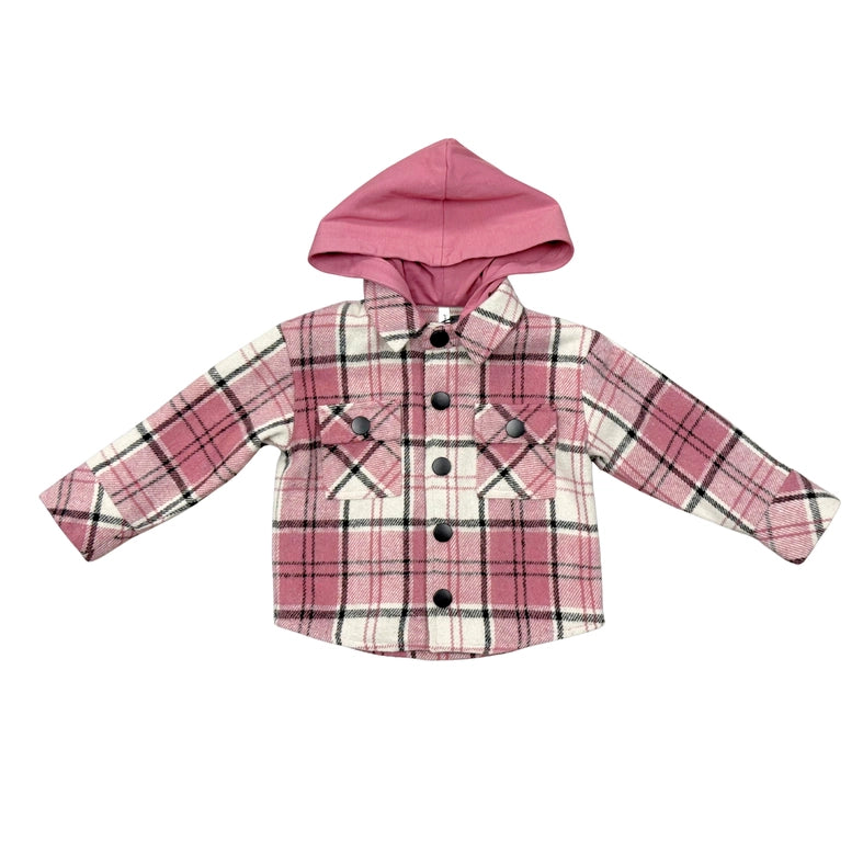 Magenta Hooded Shacket