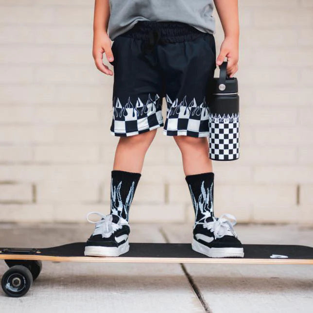 Checker Flame Socks