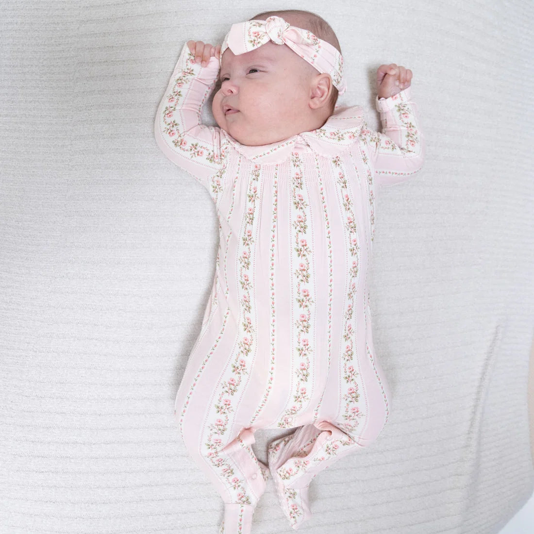 Antoinette Smocked Footie