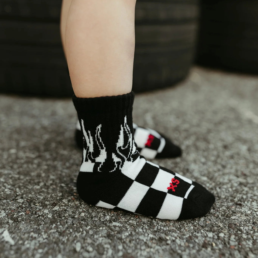 Checker Flame Socks