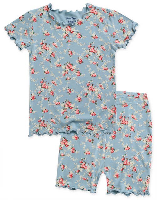 Ruffled Pajama Shorts Set