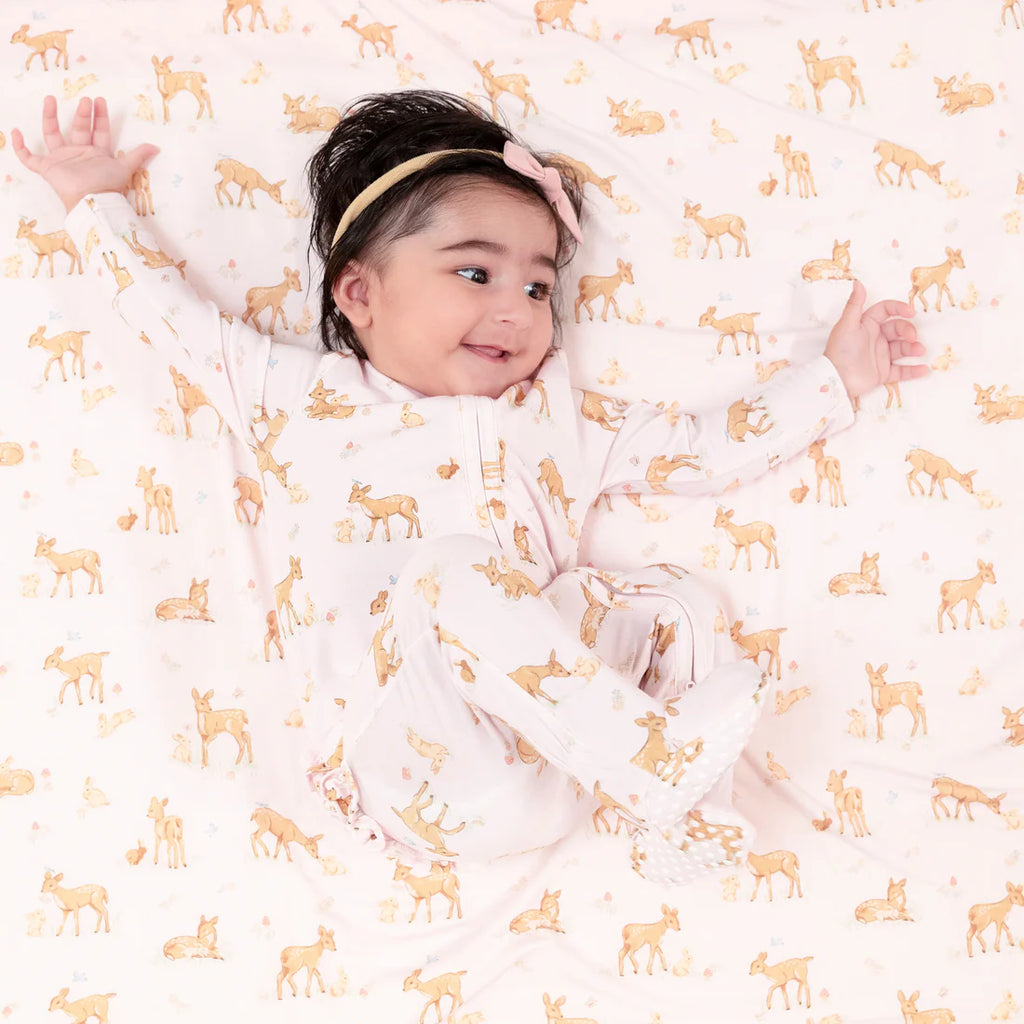 Little Fawn Ruffle Footie