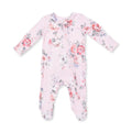 Painterly Rose Ruffle Footie