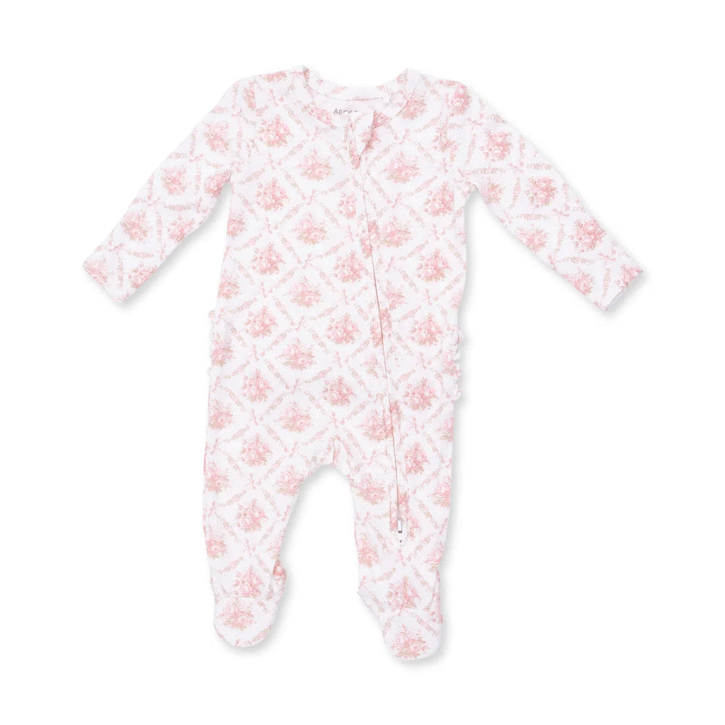Rose Bow Ruffle Footie