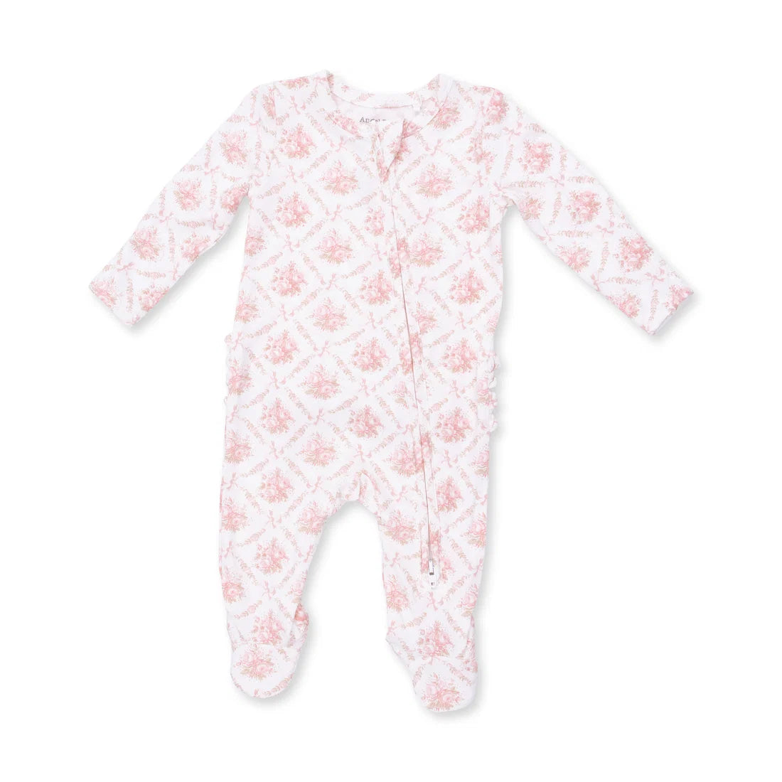 Rose Bow Ruffle Footie