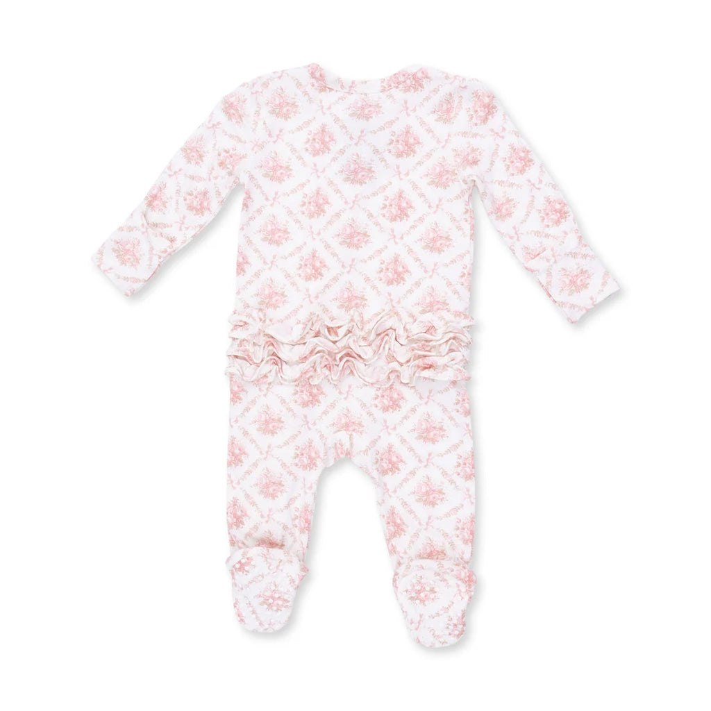 Rose Bow Ruffle Footie