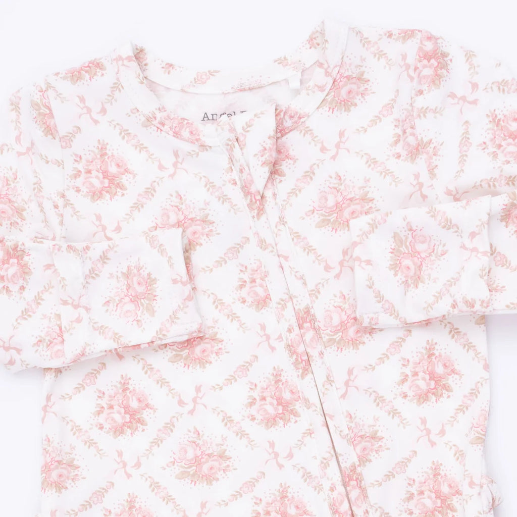 Rose Bow Ruffle Footie