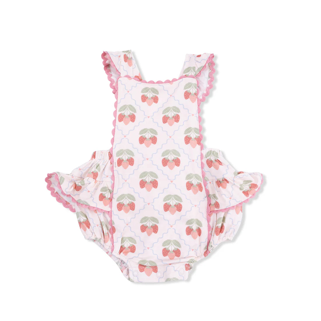 Sweet Strawberry Ric Rac Sunsuit