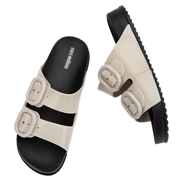 Black & Beige Cozy Slide