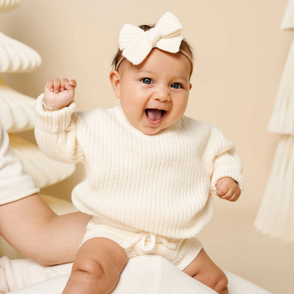 Sweater Bow Chunky Knit Headband