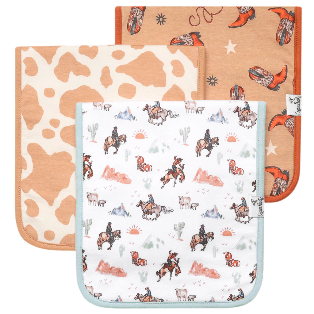 Copper Pearl 3-Pack Burp Cloths