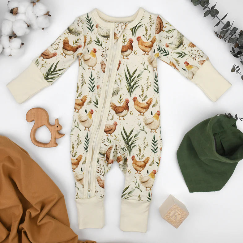 Chicory Zipper Romper