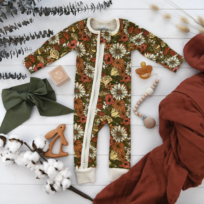 Daisy Zipper Romper