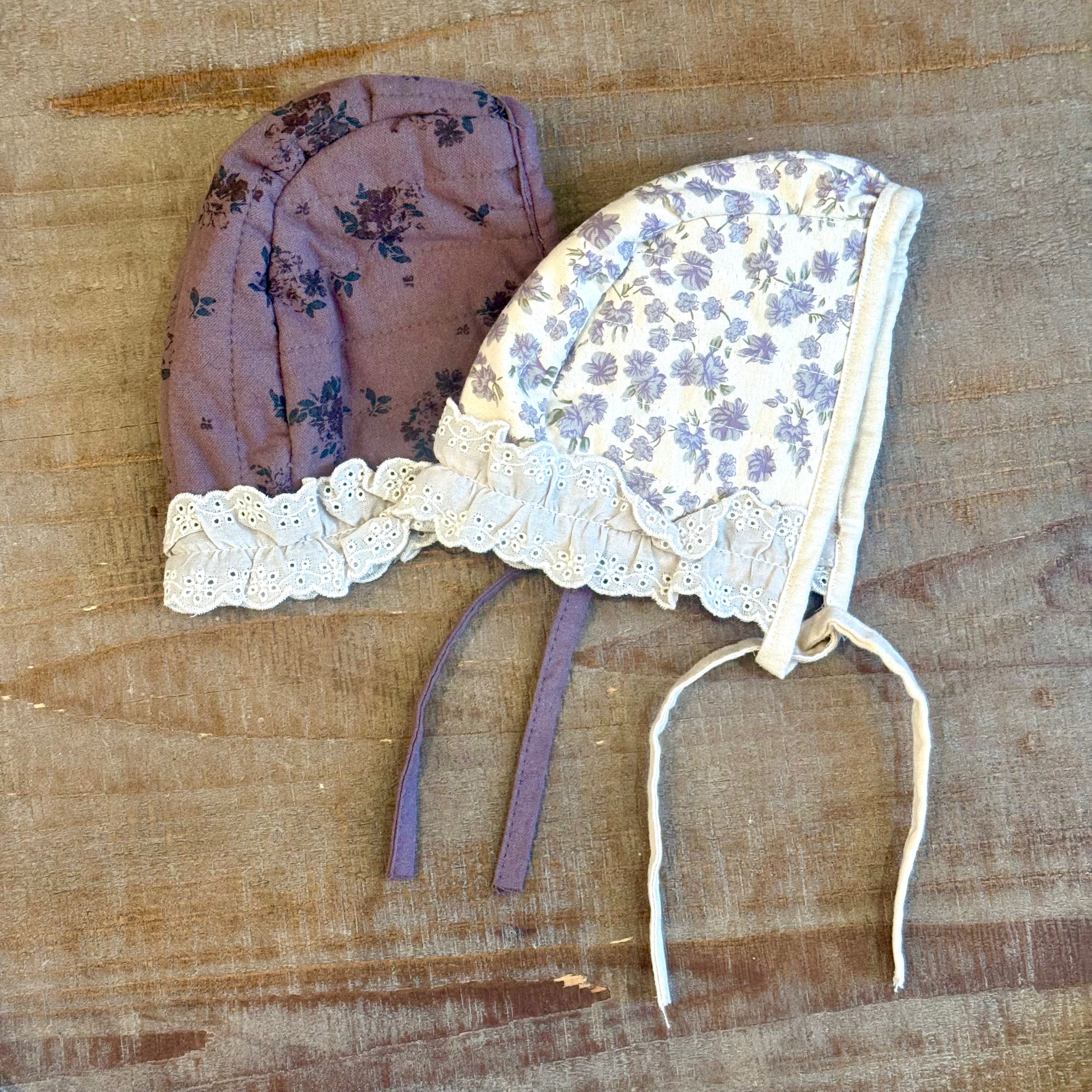 Floral & Lace Bonnet