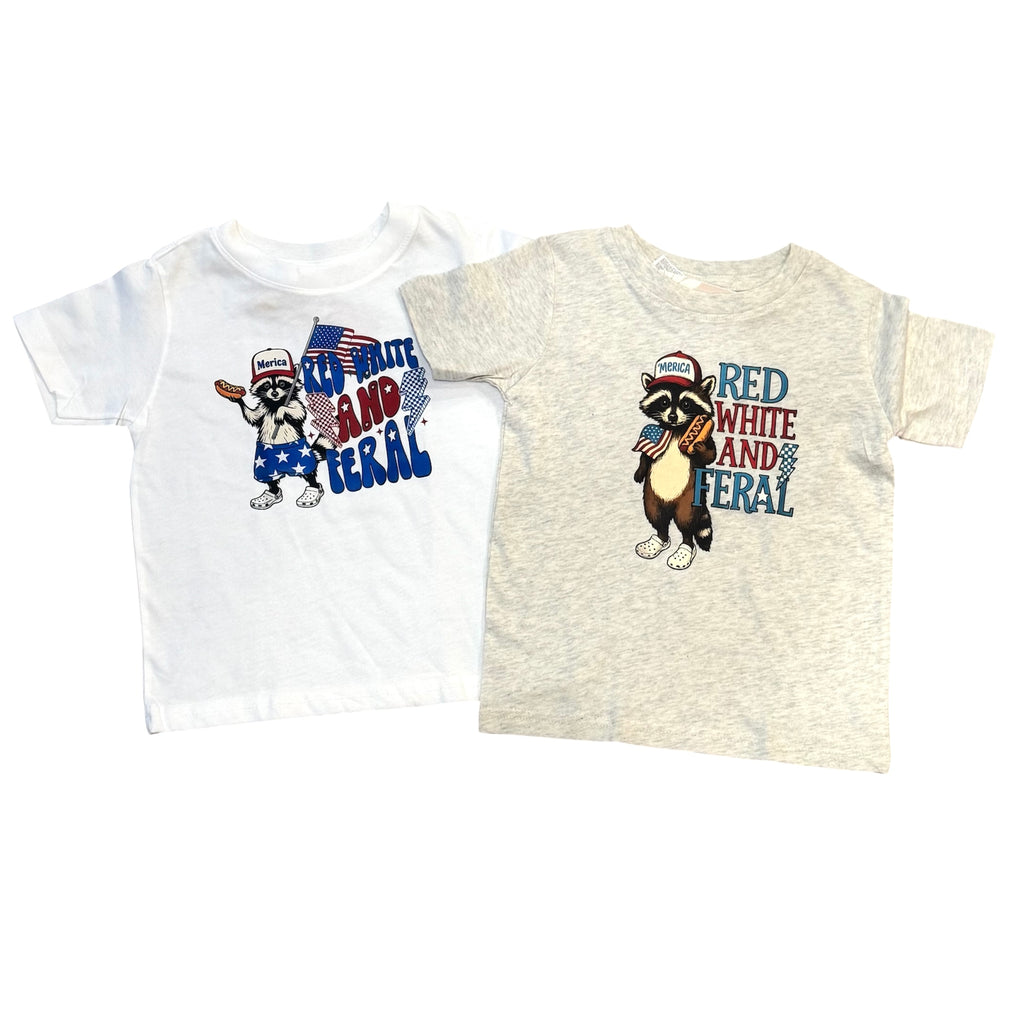 Red White and Feral Tee
