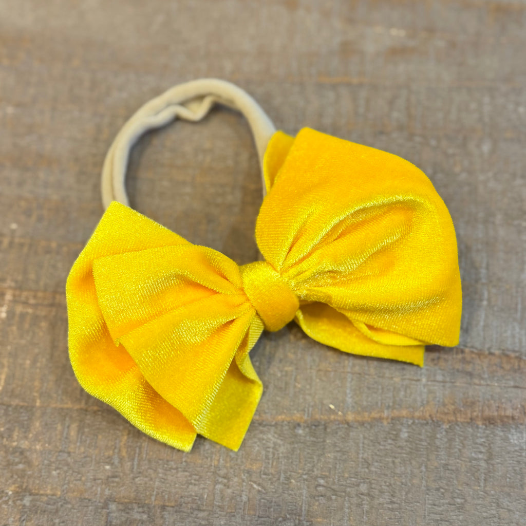 Velvet Bitty Bow Headband