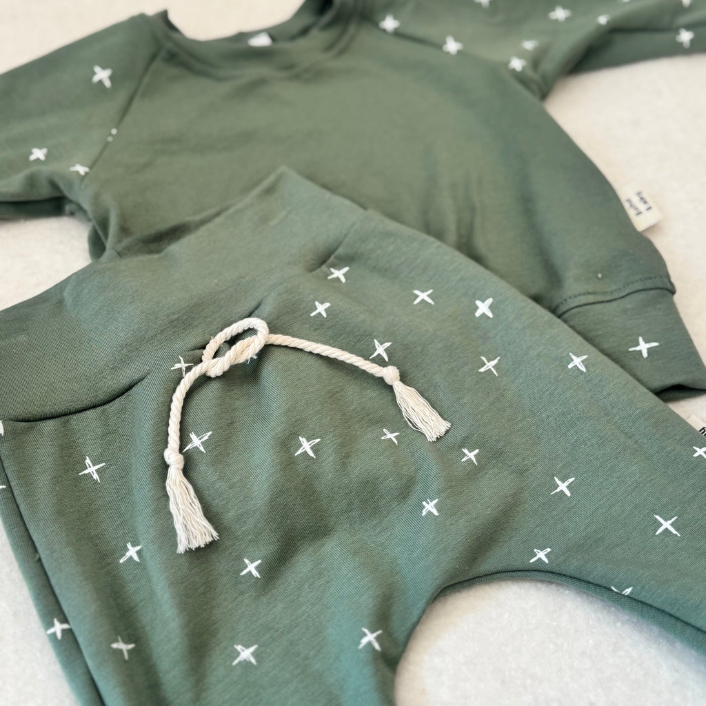 Sage Cross Cotton Set