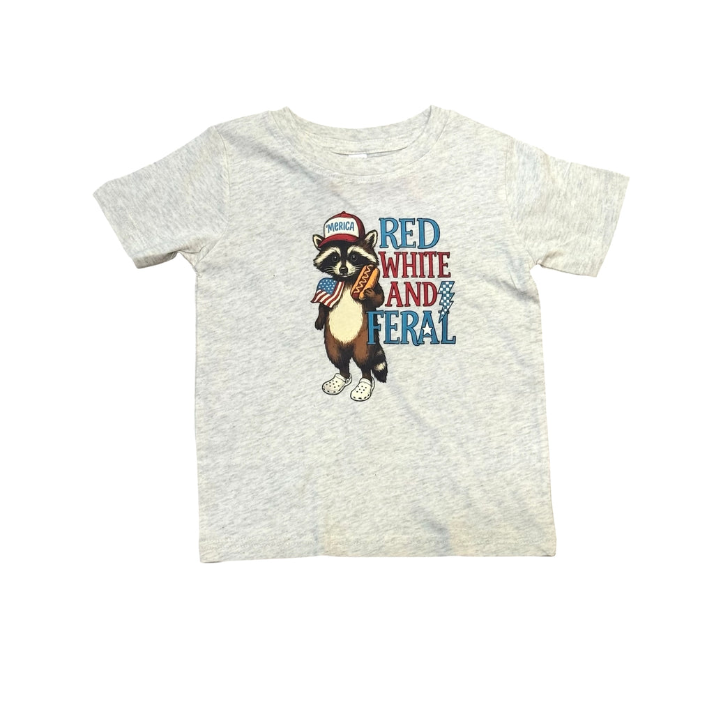 Red White and Feral Tee